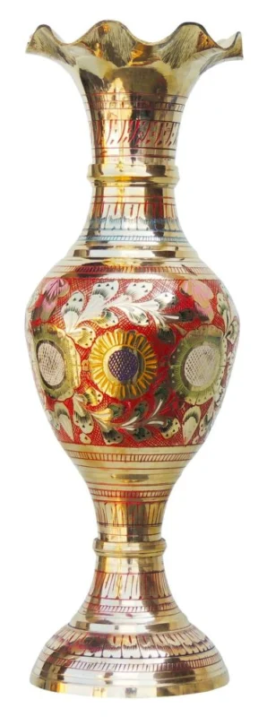 Brass Flower Pot for Home and Garden, 12 inch, 740 g