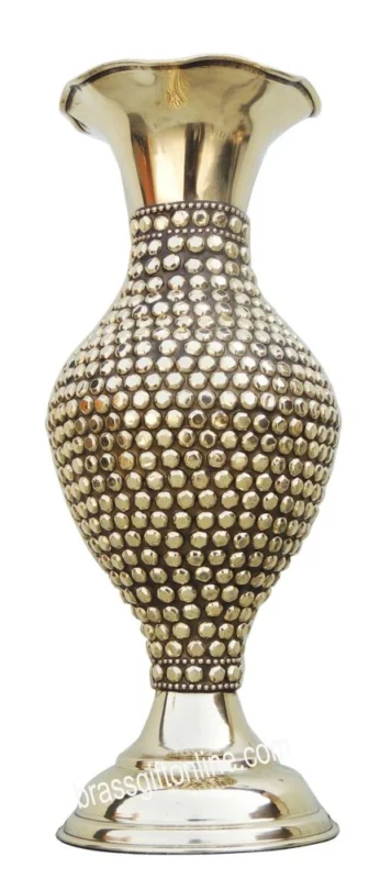 Brass Flower Pot for Home and Garden, 10.5 inch, 420 g