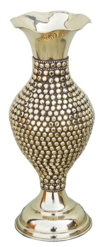 Brass Flower Pot for Home and Garden, 10.5 inch, 420 g