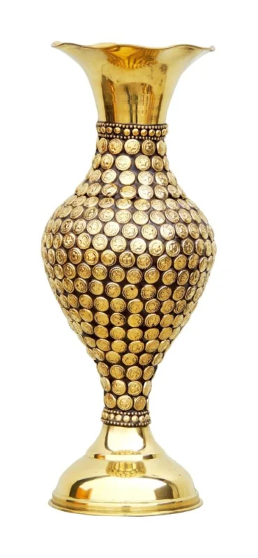 Brass Flower Pot for Home and Garden, 13 inch, 540 g