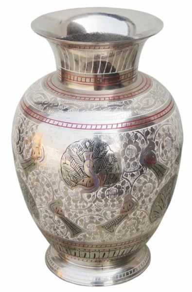 Brass Flower Pot for Home and Garden, 8 inch, 800 g, brass, Vedikcraft Moradabad