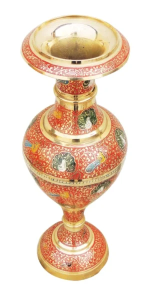 Brass Flower Pot for Home and Garden, 13.8 inch, brass, Vedikcraft Moradabad