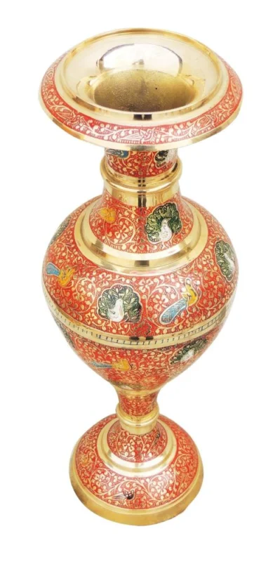Brass Flower Pot for Home and Garden, 13.8 inch
