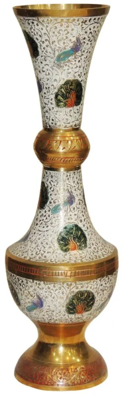 Brass Flower Pot for Home and Garden, 14 inch, design F186