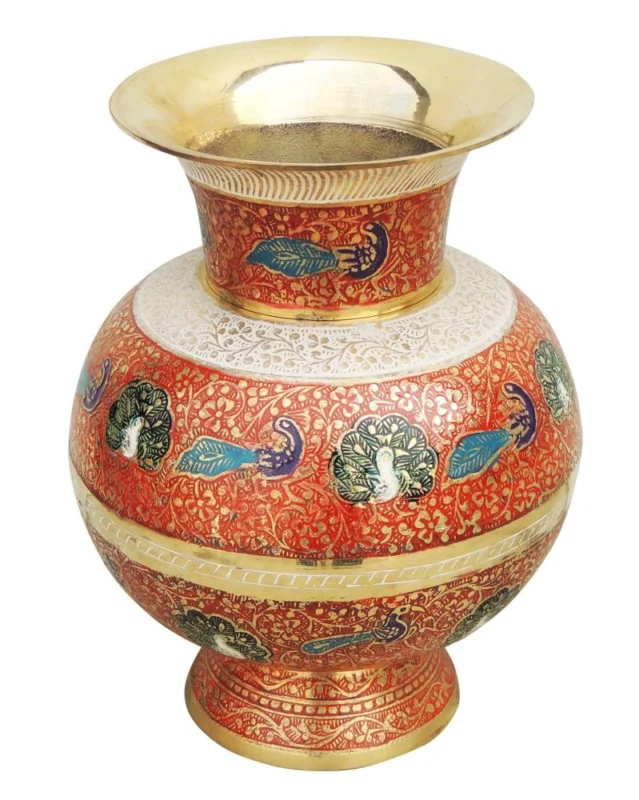 Brass Flower Pot for Home and Garden, 8.3 inch, 1.49 kg