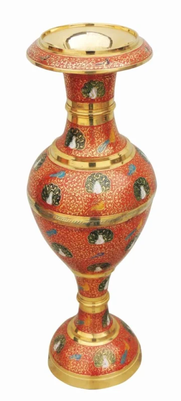 Brass Flower Pot for Home and Garden, 18.8 inch, 2.63 kg