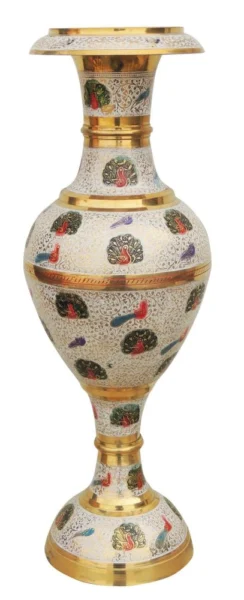 Brass Flower Pot for Home and Garden, 18.8 inch, 2.48 kg, brass, Vedikcraft Moradabad