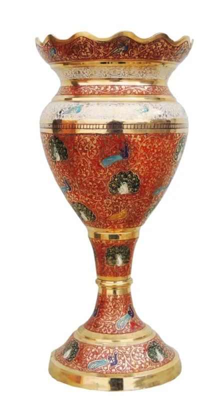 Brass Flower Pot for Home and Garden, 12.5 inch