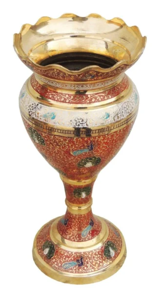 Brass Flower Pot for Home and Garden, 12.5 inch, brass, Vedikcraft Moradabad