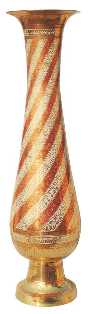Brass Flower Pot for Home and Garden, 29.5 inch, brass, Vedikcraft Moradabad