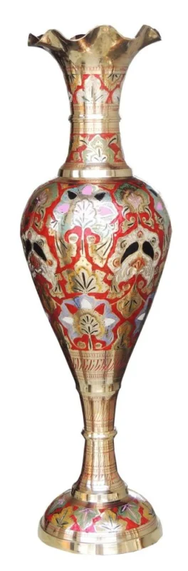 Brass Flower Pot for Home and Garden, 30.3 inch