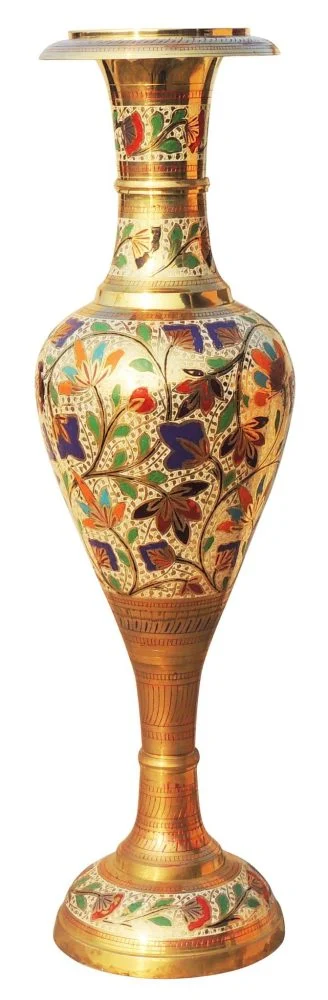 Brass Flower Pot for Home and Garden, 30.5 inch, brass, Vedikcraft Moradabad