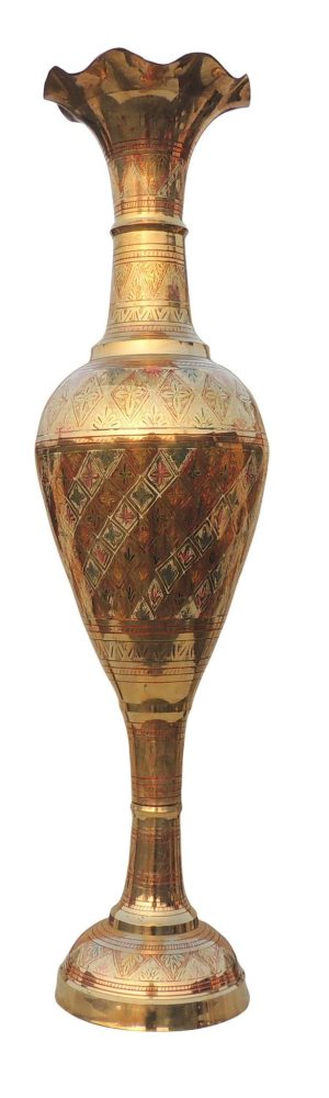 Brass Flower Pot for Home and Garden, 35 inch, brass, Vedikcraft Moradabad