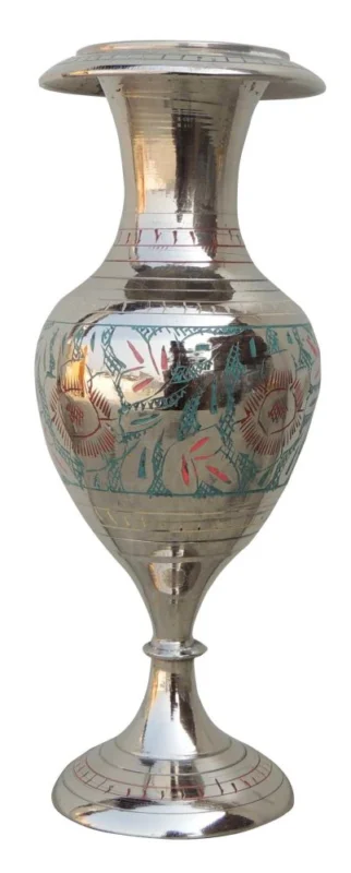 Brass Vase for Home and Garden (Nickel)