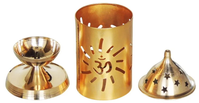 Brass Table Oil Lamp (Samai), 6.5 inch, 200 g, iron