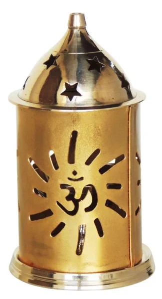 Brass Table Oil Lamp (Samai), 5 inch, brass, Vedikcraft Moradabad