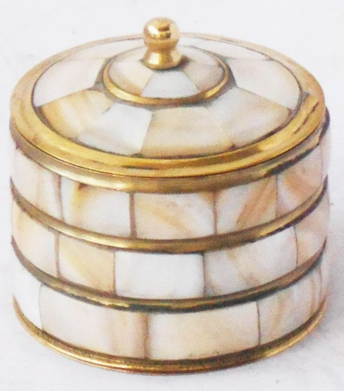 Brass Miniature Jwellery Box With Seep Work, 3 inch