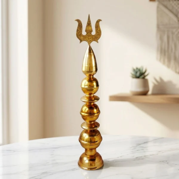Brass Trishul for Pooja, 41 inch, brass, Vedikcraft Moradabad
