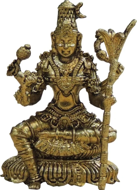 Kamakshi Devi Idol in Brass (Small), 2 inch – for Desk and Car
