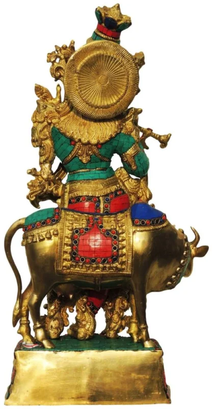 Krishna Ji with Flute Idol in Brass, 26 inch, 23.22 kg