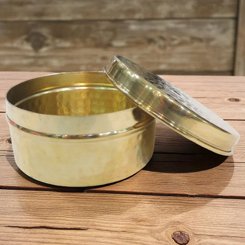 Brass Bowl (Laddu Box), 4 inch