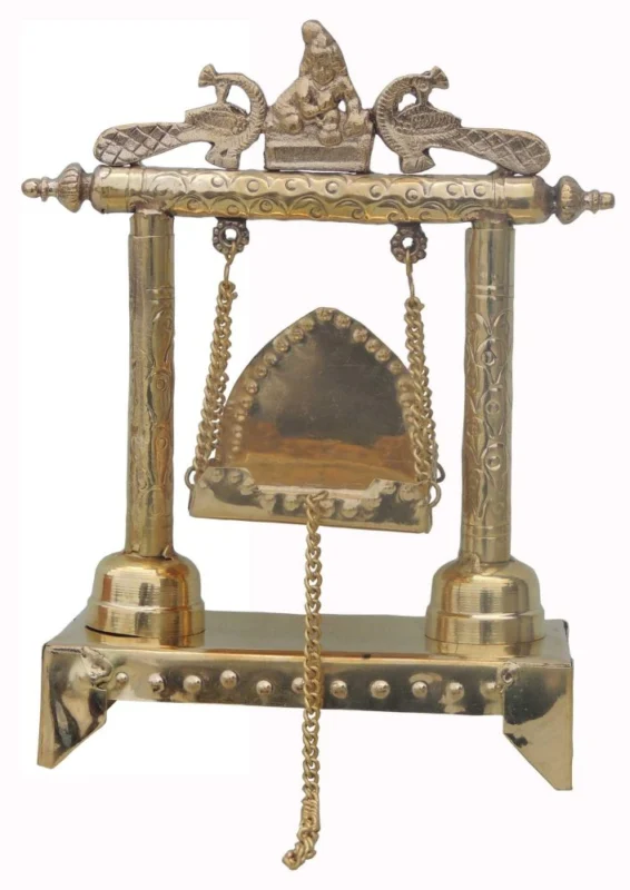 Laddu Gopal Jhula Idol in Brass, on Jhula, 10.5 inch – for Pooja Room