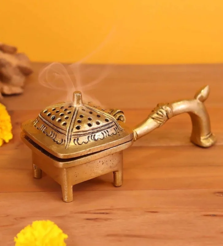Brass Loban Dan for Pooja, 2.5 inch