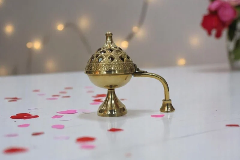 Brass Loban Dan for Pooja, 230 g