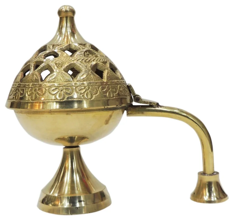 Brass Loban Dan for Pooja, 230 g
