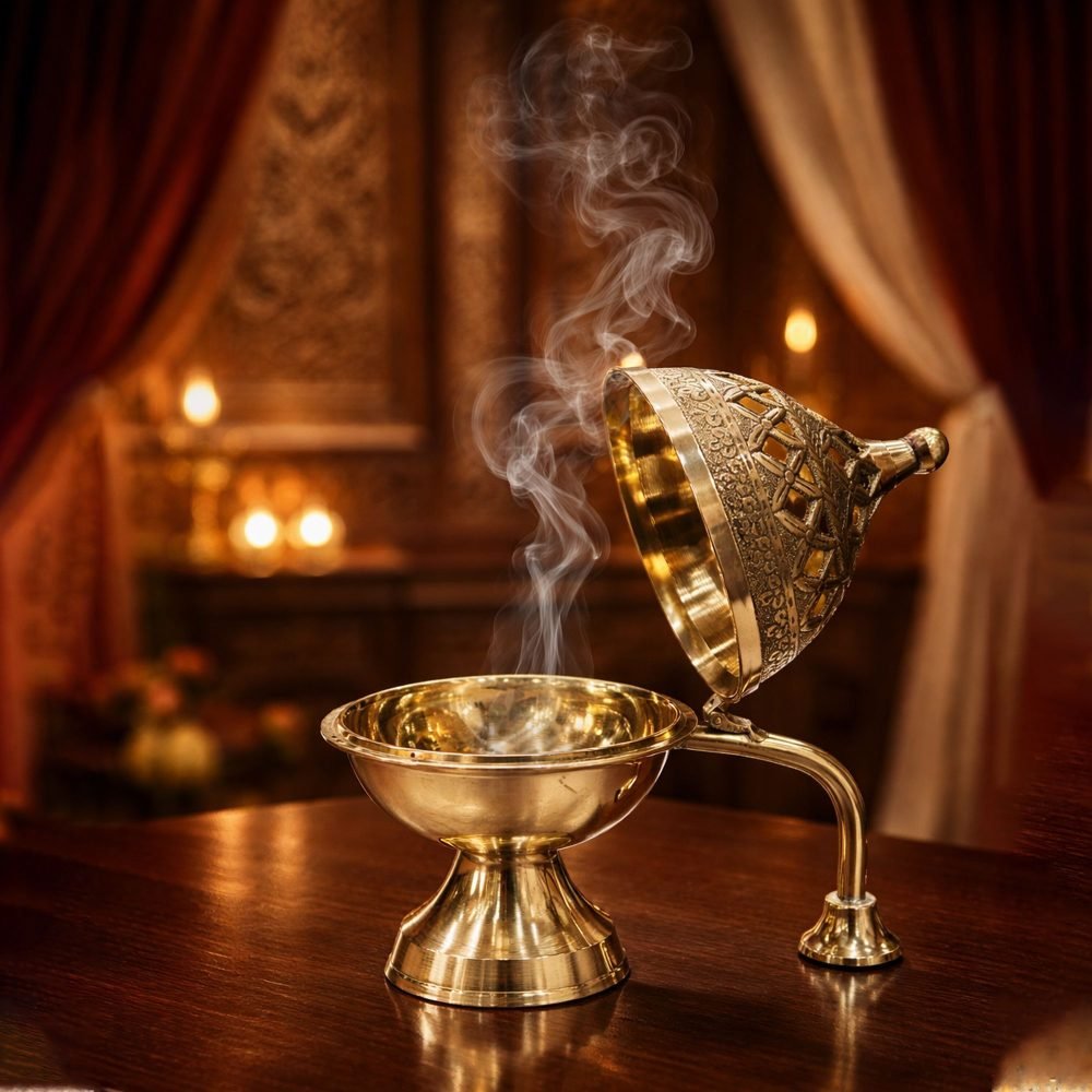 Brass Loban Dan for Pooja, brass, Vedikcraft Moradabad