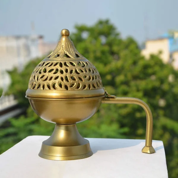 Brass Loban Dan for Pooja, 500 g, brass, Vedikcraft Moradabad