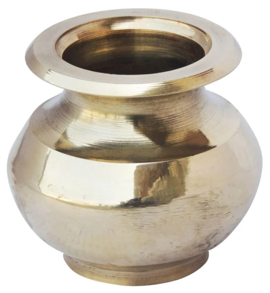 Brass Lota for Pooja, 220 ml, 3 inch, brass, Vedikcraft Moradabad
