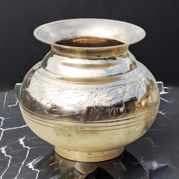 Brass Lota for Pooja, 5 inch, brass, Vedikcraft Moradabad