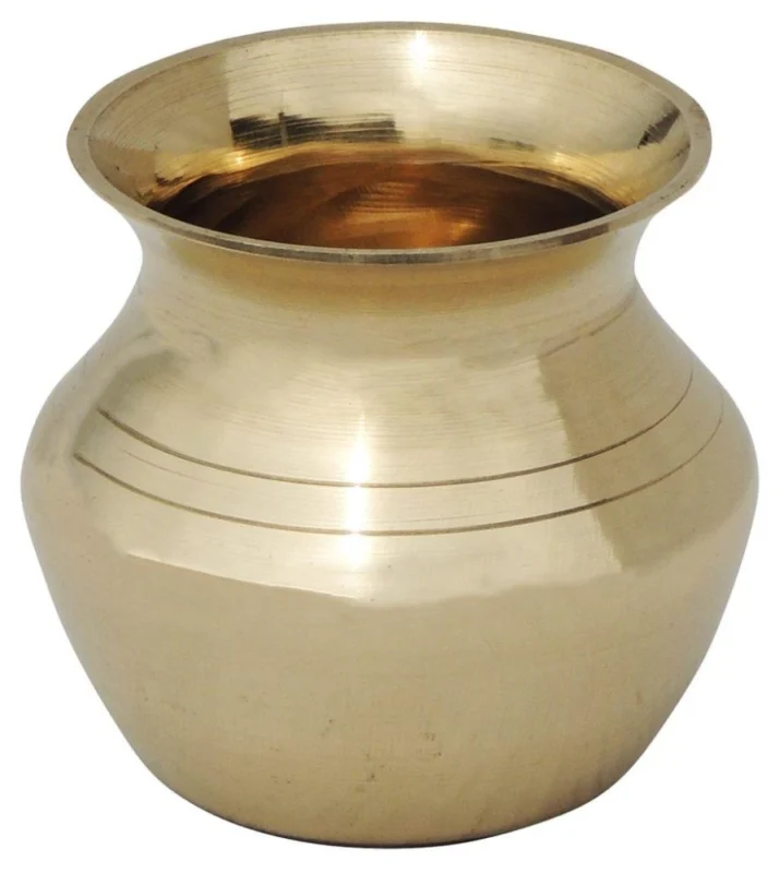Brass Lota for Pooja, 60 ml, 1.5 inch (No. 000)