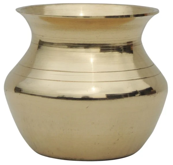 Brass Lota for Pooja, 150 ml, 2.6 inch, brass, Vedikcraft Moradabad