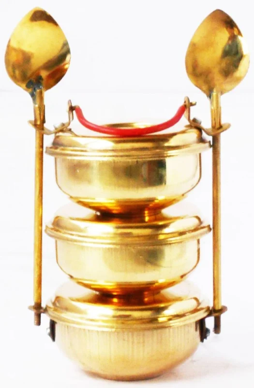 Brass Miniature Lunch Box Small, 5.5 inch