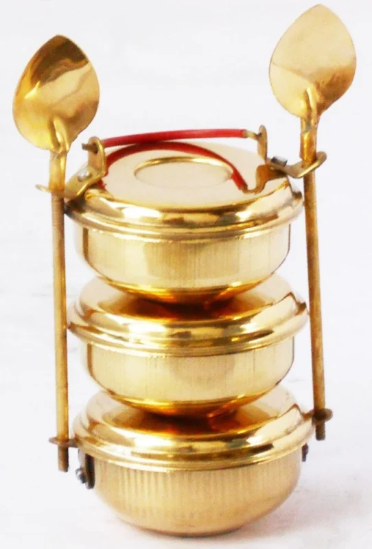 Brass Miniature Lunch Box Small, 5.5 inch