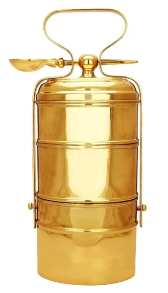 Brass Water Bottle (Lunch Box), 1.5 kg, brass, Vedikcraft Moradabad