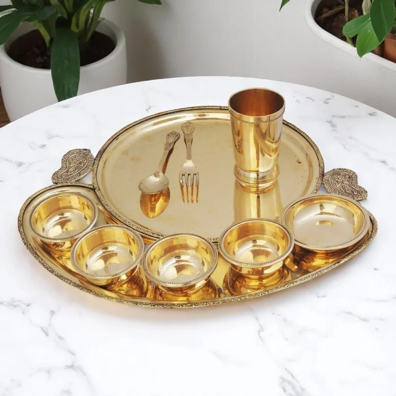 Brass Dinner Set (Thali Set) (Maharaja Bhojan)