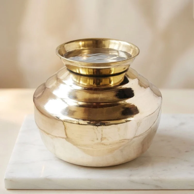 Brass Matka, 9.5 inch