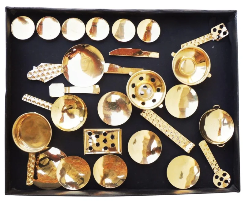 Brass Miniature of Kitchen Set, 1 inch