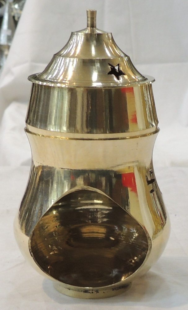 Brass Agarbatti Stand (Ncensen Burner Diffuser), 5.2 inch, brass, Vedikcraft Moradabad