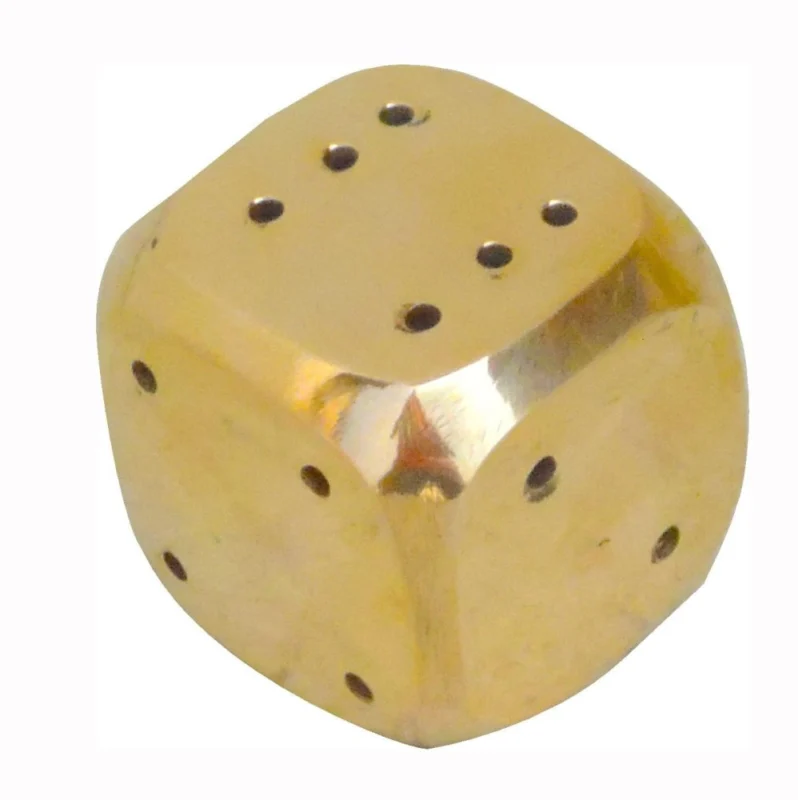 Brass Pasa Dice, 1.3 inch