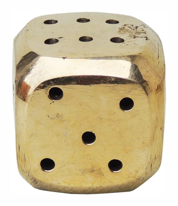 Brass Pasa Dice, 1.3 inch – Antique Décor