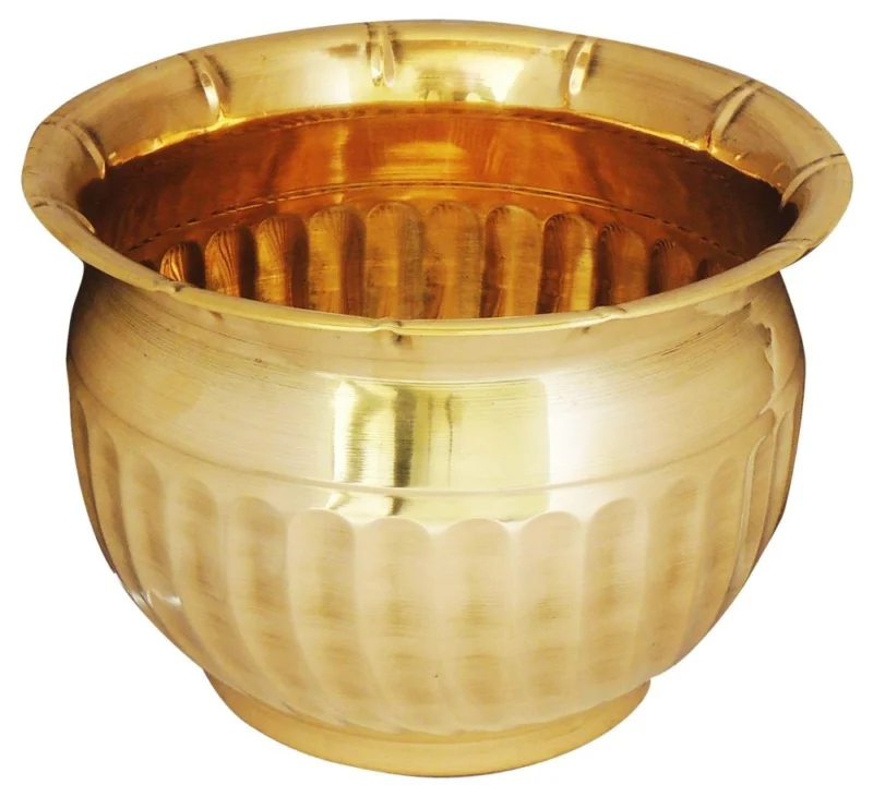 Brass Planter for Home and Garden (Gamala Diameter), 8 inch
