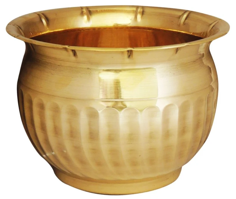 Brass Planter for Home and Garden (Gamala Diameter), 8 inch