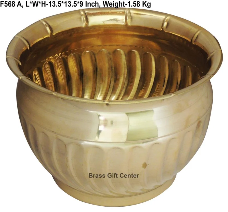 Brass Planter for Home and Garden (Gamala Diameter)