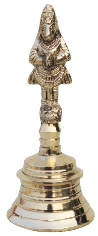 Brass Hand Bell (Ghanti), 5.6 inch