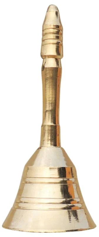 Brass Hand Bell (Ghanti), 4 inch, 100 g