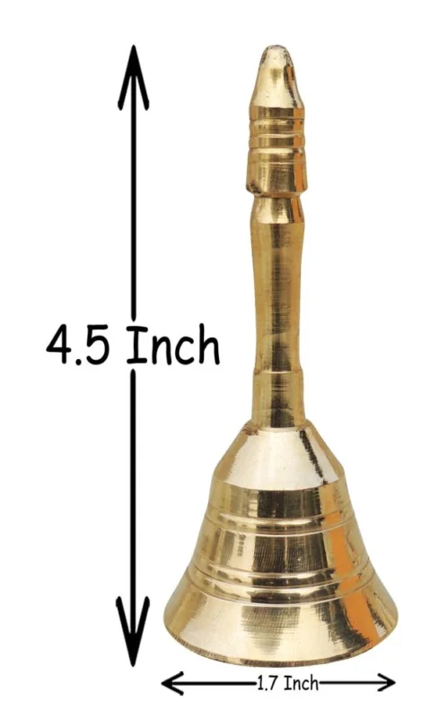 Brass Hand Bell (Ghanti), 4.5 inch